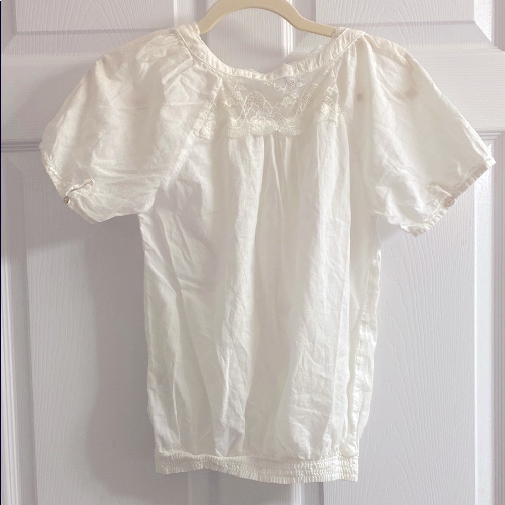 White Ruffle Blouse - Picture 2 of 4